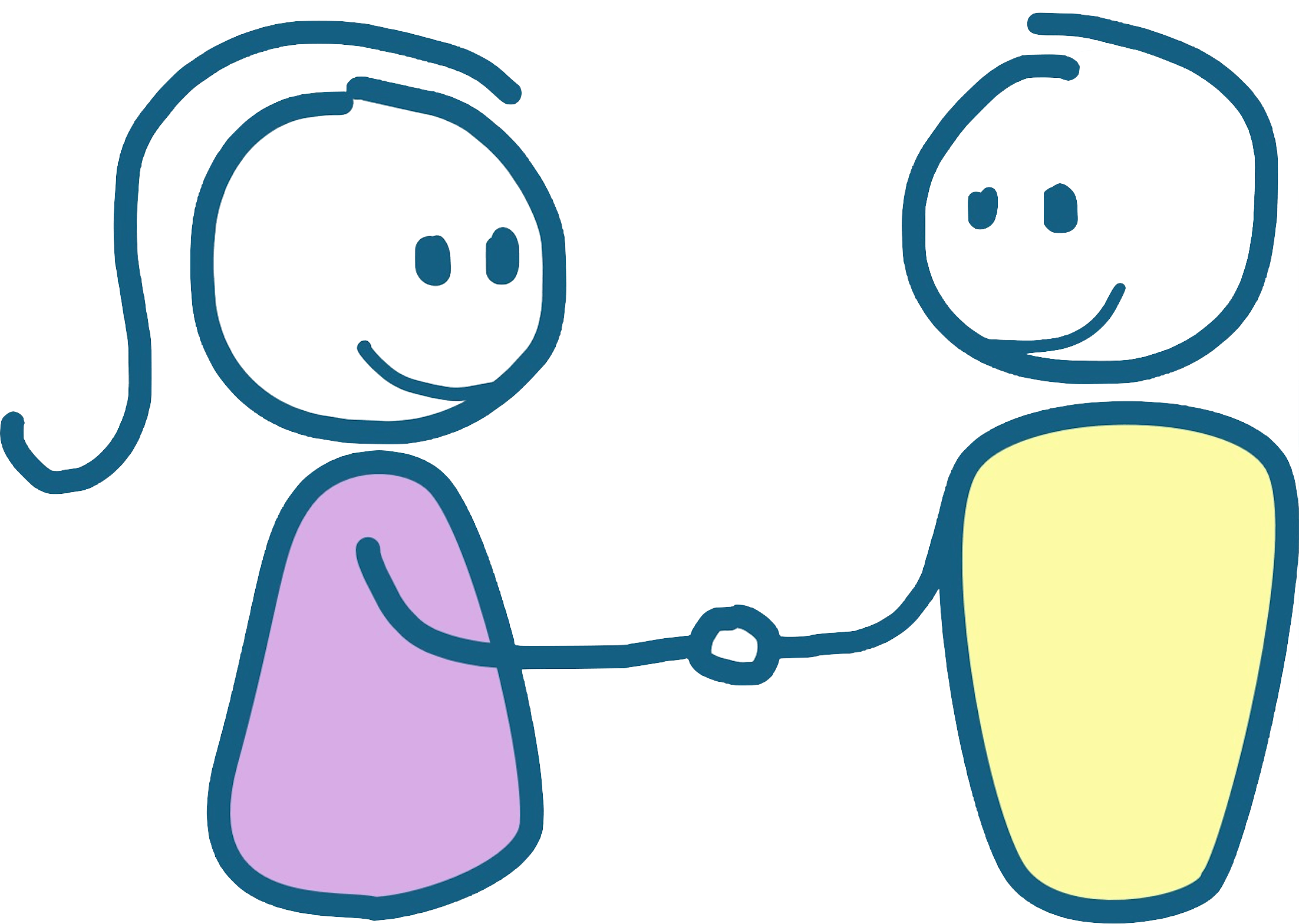 Neighbors shaking hands